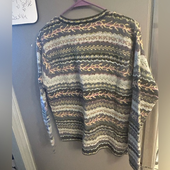 Talbots Women's Fair Isle Cardigan Sweater M Multicolor Lambswool - Picture 3 of 7